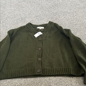 BNWT LOFT Women's Green Cardigan